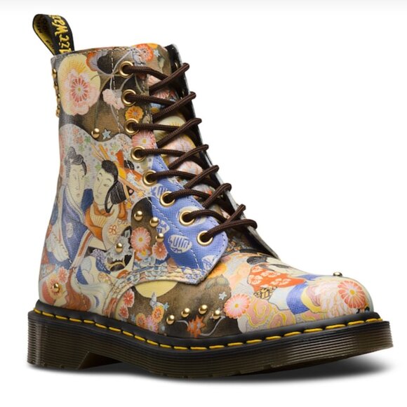 RARE! Dr. Martens 1460 Pascal Eastern Art Backhand Leather Boots Women's Size 9 - Picture 16 of 16